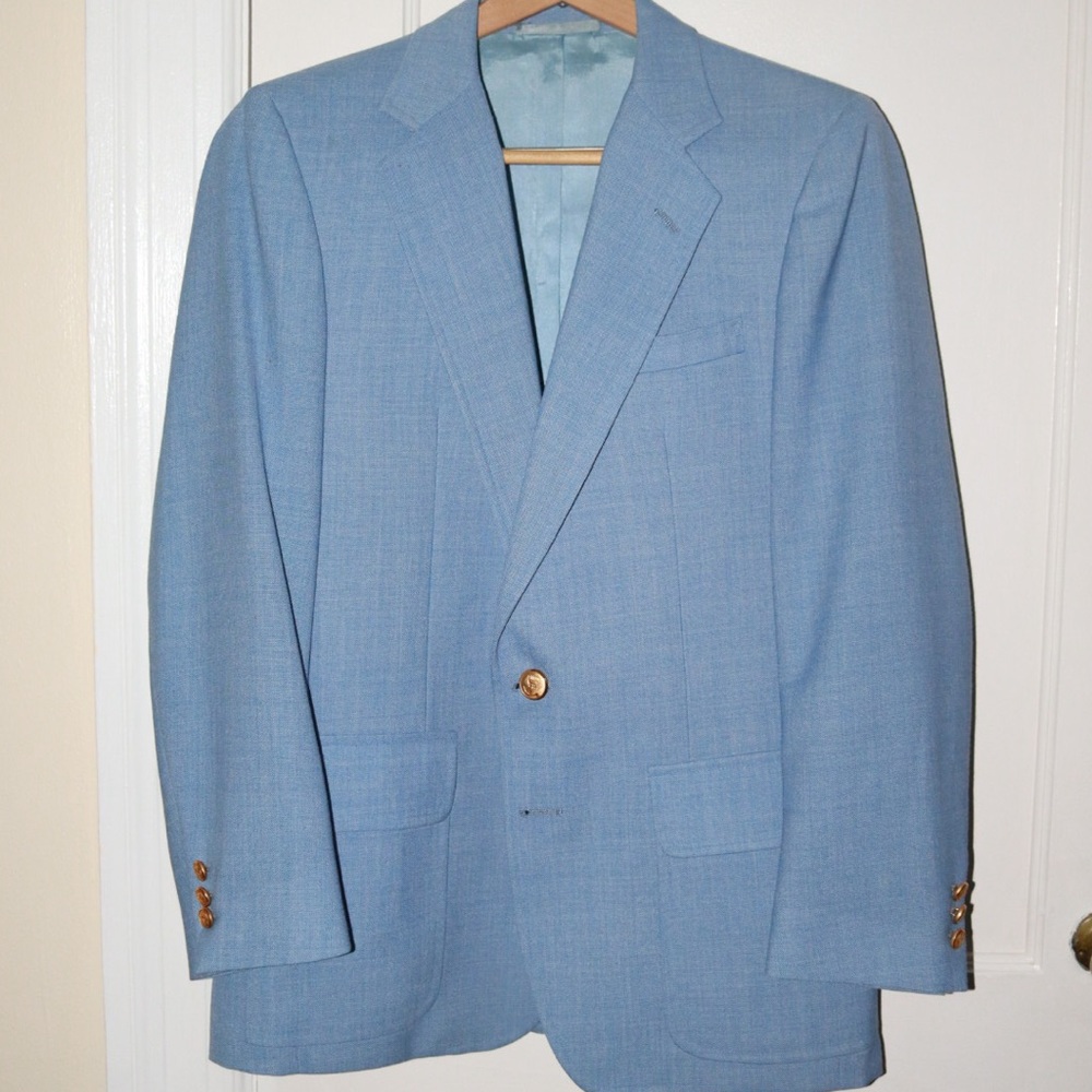 Baby blue suit jacket